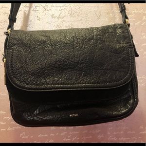 Fossil black messenger bag